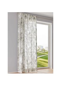 HEINE HOME , Gardine Multifunktionsband 1 Stk. tlg. , weiß-grau , 60% Viskose, 40% Polyester , 145 cm