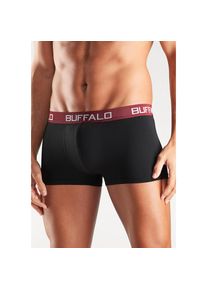 Buffalo, Herren, Hipster Packung, 4 Stk. knapp sitzende Boxershorts mit Kontrastbund aus Baumwollmischung, schwarz, 4 Stk., M -4 Stk., schwarz, Low 