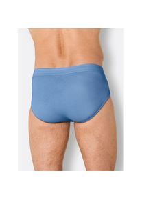 w&auml;schepur w&auml;schepur, Herren, Slip 2 Stk., mittelblau + mittelblau-bedruckt, 2 Stk., 5 -2 Stk., mittelblau + mittelblau-bedruckt, Feinripp