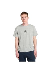Timberland, Damen, T-Shirt &raquo;Print Stack Logo Short Sleeve Tee&laquo; 1 Stk. UNISEX, MED GRY HEATHER, L, MED GRY HEATHER, T-Shirt von Timberland