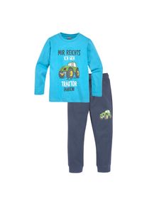 Kidsworld, Herren, Shirt & Hose &raquo;2tlg. Set Langarmshirt + Hose&laquo; Set, 2, 2 MIR REICHTS, ICH GEH TRAKTOR FAHREN, t&uuml;rkis marine, 92/98, t&uuml;rkis marine, 