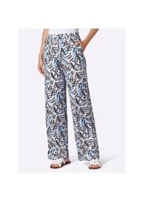 Heine , Damen , Jerseyhose , weiß-eisblau-bedruckt , Normalgrößen , 42 -Normalgrößen , 42 , Jerseyhose