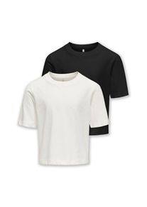 KIDS Only , Kinder , T-Shirt »KOGREX S/S TOP JRS 2-PACK« Packung, 2er-Pack, 2 Stk. , Black , 146/152 , 146/152 , T-Shirt von KIDS Only für Mädchen