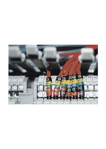 HellermannTyton HellermannTyton, 515-01600 HGDC1-3 Suspend Clip-On/Tie-On Cable Marker, Black, Pre-printed "0", 3 mm CableWhite, 1 mm - 515-01600