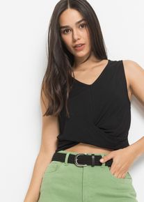 bonprix Pasek ze stretchem, czarny, 130