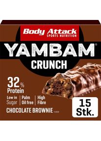 Body Attack Sports Nutrition Body Attack Yambam Crunch, 15 x 55 g Riegel, Chocolate Brownie