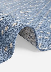 Tappeto da interno ed esterno con motivo ad ancore, Blu, Taglia 60x110 cm, bonprix