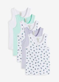 Undertrøye (5-pack), hvit, størrelse 128/134, bonprix