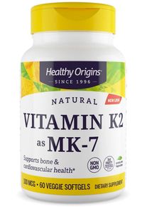 Healthy Origins Vitamin K2 as MK7 - 100 mcg, 60 Softgels