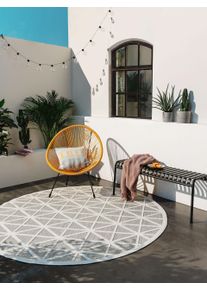 benuta Pop Tapis d'intérieur et d'extérieur Orion Gris diamètre 200 cm rond