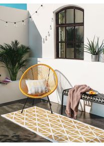 Couloir d'intérieur et d'extérieur Orion Jaune 80x250 cm - Tapis poil court design moderne pour salon