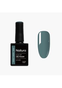 Nailura, Nagellack, - Gel Polish 187 - Forest Green Gray - 10 ml (Forest Green Gray, Gel-Effekt Nagellack)
