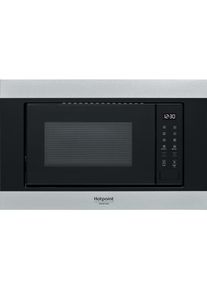 Hotpoint Einbau-Mikrowelle, 20L, Edelstahl, MF20S IX, Mikrowelle, Schwarz, Silber