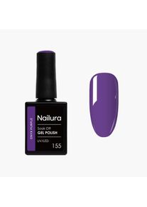 Nailura, Nagellack, - Gel Polish 155 - Onyx Purple - 10 ml (Onyx Purple, Gel-Effekt Nagellack, UV-Gel Lack)