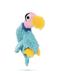 Beeztees Plüschspielzeug Flamingo Quak, Geier Rolf und Papagei Lor (Plüschspielzeug Hund), Hundespielzeug