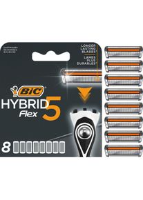 BIC, Rasierklingen, Hybrid 5 Flex Herrenrasierer Nachfüllpackungen mit 5 beweglichen Nano-Tech Titanium Klingen 8 (8 x)