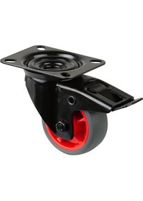 Magni, Möbelrollen, Lenkrolle L820.B44.081.03 mit Platte,Ø 80 B 32mm,100kg TPR