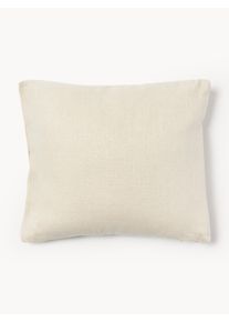 Cojines de asiento de lino Sissi, set de 2 Blanco Lino An 40 x L 46 cm | Westwing Collection