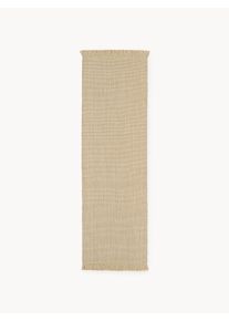 Alfombra corredor artesanal para interior/exterior Sumit Beige Fibra sintética An 80 x L 250 cm | Westwing Collection