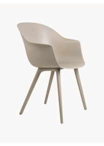 Gubi Silla con reposabrazos para exterior Beetle Beige Plástico An 61 x F 57 cm