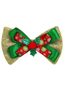 Widmann Noeud papillon de No&euml;l paillet&eacute; vert unisexe