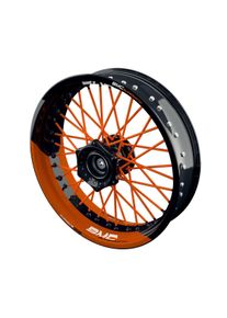 One-Wheel Felgenaufkleber SMC Supermoto geteilt halb halb orange gl&auml;nzend - Motorradteile & Ersatzteile - Reifen & Felgen - Felgenaufkleber