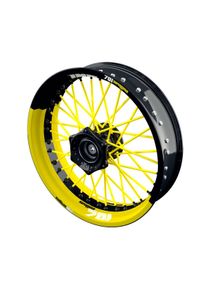 One-Wheel Felgenaufkleber 701 Supermoto halb halb gelb matt - Motorradteile & Ersatzteile - Reifen & Felgen - Felgenaufkleber