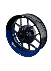 One-Wheel Felgenaufkleber 125 Racing halb halb blau gl&auml;nzend - Motorradteile & Ersatzteile - Reifen & Felgen - Felgenaufkleber