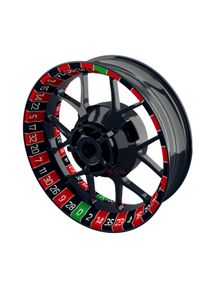 One-Wheel Felgenaufkleber Roulette gl&auml;nzend - Motorradteile & Ersatzteile - Reifen & Felgen - Felgenaufkleber