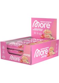 MORE NUTRITION More Protein Satisbites, 12 x 2 x 25 g Riegel, White Chocolate Strawberry Cream