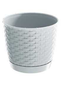 G. Wurm, Blumentopf, Blumentopf aus Kunststoff weiss (B/H/T) 14x13x14cm 1,20L (14 cm)
