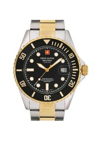 Swiss Alpine Military, Armbanduhr, 7053.1147 Taucheruhr 42mm 10ATM, Gold, Silber, (Taucheruhr, 42 mm)