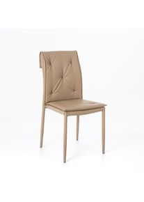 Stones Carla - Sedia in ecopelle tortora 4 pz