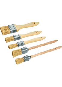 Color Expert, Pinsel, Pinselsatz 5-teilig gestanze Kunstborste Flachpinsel 20+25+35mm, Ringpinsel G.2+4