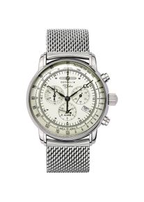 Zeppelin, Armbanduhr, 100 Jahre, Silber, (Chronograph, Analoguhr, 42 mm)