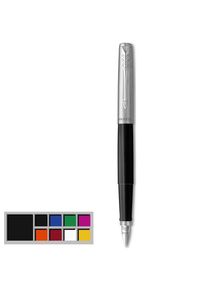 Parker Jotter Originals F&uuml;ller | Klassisches Schwarz | F&uuml;llfederhalter mit mittlerer Feder | blaue Tinte