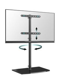 ONKRON Soporte TV Pie con Altura Regulable, para pantallas de 30 a 60", hasta 41 kg, base giratoria y VESA 100x100 a 400x400, modelo TS5065-B Negro
