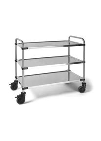 Chariot de service et de transport Rieber 800 x 500 3 niveaux | Professionnel | HoReCa | CHR
