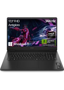 HP Omen 17-db1074ng (17.30", 1000 GB, 16 GB, Deutschland), Notebook, Schwarz