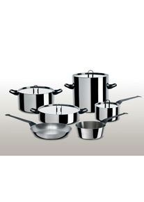 Alessi La Cintura di Orione, Pfanne + Kochtopf, Silber