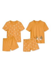 Tchibo - 2 Kleinkind-Pyjamas - Gr. 134/140 - gelb
