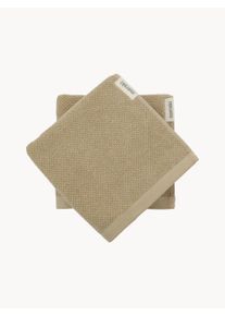 Meraki Toalhas de rosto MK, conjunto de 2 Bege L 100 cm, C 50 cm