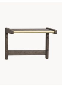 Rowico Home Estante de parede em madeira de carvalho com prateleira para chap&eacute;us Inverness Castanho L 45 x Alt 32 cm