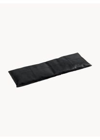 Cinas Cojín de asiento artesanal de cuero Rib Negro An 35 x L 104 cm