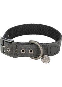 Trixie CityStyle Halsband, extra breit, Baumwolle, schwarz, M&ndash;L, 40-47cm/30mm