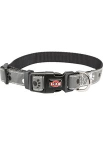 Trixie Silver Reflect Halsband, schwarz/silbergrau, XS&ndash;S, 22&ndash;35cm, 15mm