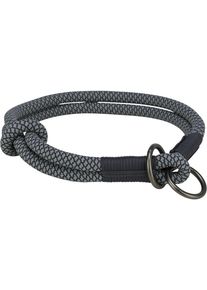 Trixie Soft Rope Zug-Stopp-Halsband, schwarz/grau, XS, 25cm/&oslash;6mm
