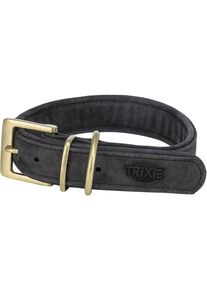 Trixie Pure Halsband, Leder, M, 36&ndash;43cm/30mm, schwarz