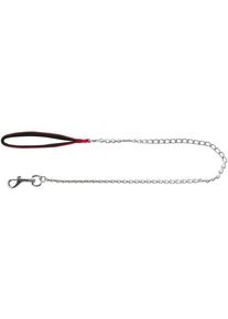 Trixie Kettenleine mit Neopren-Handschlaufe, rot, M&ndash;L, 1m/3mm