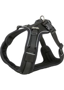 Trixie Premium FlexMesh Geschirr, wide fit, schwarz, S–M, 48-69cm/20mm
